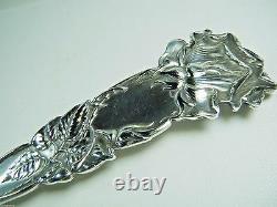 Alvin Sterling Silver Bridal Rose Large Cold Meat Fork 9 1/8 No Mono No Remval