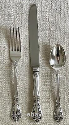 Alvin Sterling Silver CHATEAU ROSE 3 Piece Place Setting