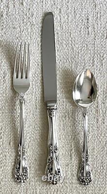Alvin Sterling Silver CHATEAU ROSE 3 Piece Place Setting