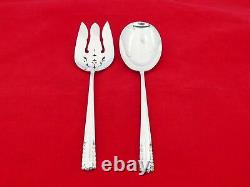 Alvin Sterling Silver Chapel Bells 2 Piece Salad Serving Set GS-15