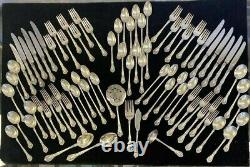 Alvin Sterling Silver Chateau Rose 81 Pc service for 12 No Mono Excellent