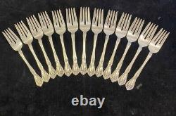 Alvin Sterling Silver Chateau Rose 81 Pc service for 12 No Mono Excellent