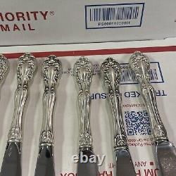 Alvin Sterling Silver Chateau Rose Knives Set Of 12