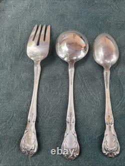 Alvin Sterling Silver Chateau Rose Pat 1940 a piece Of Fork, two Spoons 0,98 g