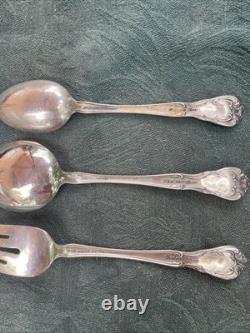 Alvin Sterling Silver Chateau Rose Pat 1940 a piece Of Fork, two Spoons 0,98 g