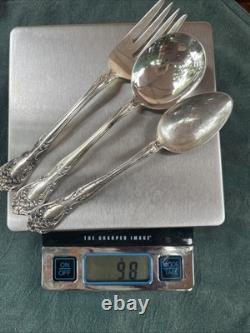 Alvin Sterling Silver Chateau Rose Pat 1940 a piece Of Fork, two Spoons 0,98 g