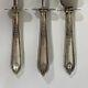 Alvin Sterling Silver Della Robbia 3 Pc. Carving Knife Fork Set Stainless 1920