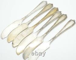 Alvin Sterling Silver Francis I Set Of 6 Butter Spreaders Knives Francis 1