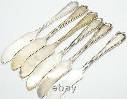 Alvin Sterling Silver Francis I Set Of 6 Butter Spreaders Knives Francis 1