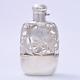 Alvin Sterling Silver Glass Flask 3/16 Pint With Overlay Antique #4172