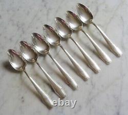 Alvin Sterling Silver Hampton 5 3/4 inch Set of 7 Teaspoons No Mono