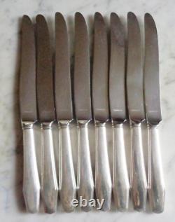 Alvin Sterling Silver Hampton 8 3/4 inch Set of 8 Dinner Knives