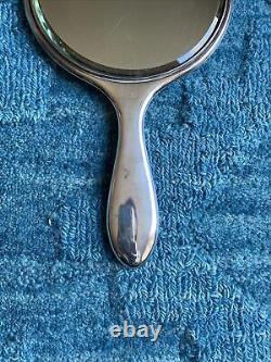 Alvin Sterling Silver Handheld Engraved Mirror