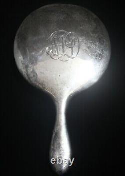 Alvin Sterling Silver Handheld Mirror Engraved