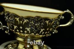 Alvin Sterling Silver Liners #2835 with Lenox Soup Dessert Porcelain Bowl