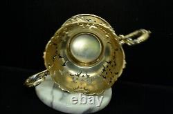Alvin Sterling Silver Liners #2835 with Lenox Soup Dessert Porcelain Bowl