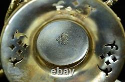 Alvin Sterling Silver Liners #2835 with Lenox Soup Dessert Porcelain Bowl