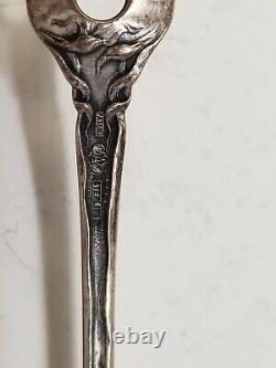 Alvin Sterling Silver Majestic Lettuce Serving Fork