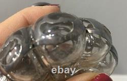 Alvin Sterling Silver Overlay Steuben Glass Bottle & Stopper Art Nouveau Deco