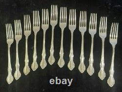 Alvin Sterling Silver Pirouette 67 Pcs service for 12 No Mono Excellent