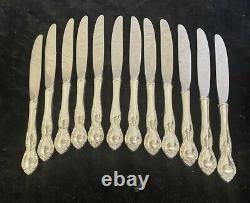 Alvin Sterling Silver Pirouette 67 Pcs service for 12 No Mono Excellent