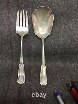 Alvin Sterling Silver Salad Fork An Serving Spoon 81/2 T10