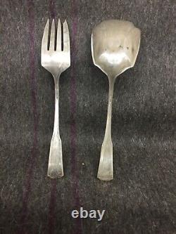 Alvin Sterling Silver Salad Fork An Serving Spoon 81/2 T10