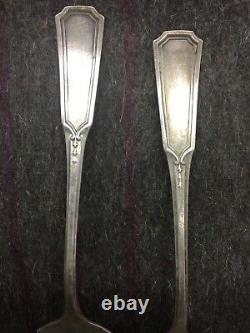 Alvin Sterling Silver Salad Fork An Serving Spoon 81/2 T10