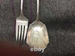 Alvin Sterling Silver Salad Fork An Serving Spoon 81/2 T10