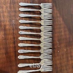 Alvin Sterling Silver Salad Forks Lorna Doone Pattern -12