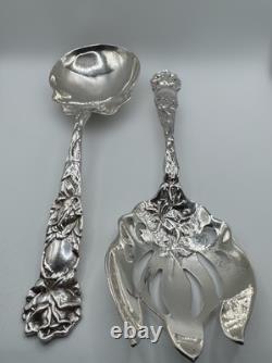 Alvin Sterling Silver Serving Set Bridal Rose Antique C. 1903