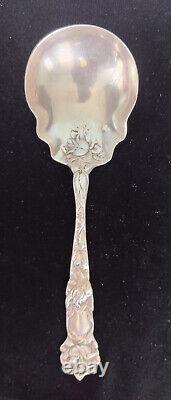 Alvin Sterling Silver Solid Berry Serving Spoon Bridal Rose No Mono
