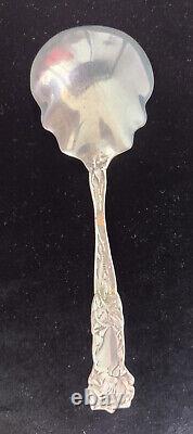 Alvin Sterling Silver Solid Berry Serving Spoon Bridal Rose No Mono