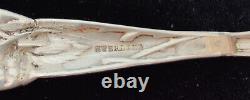 Alvin Sterling Silver Solid Berry Serving Spoon Bridal Rose No Mono