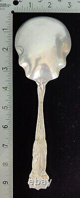 Alvin Sterling Silver Solid Berry Serving Spoon Bridal Rose No Mono