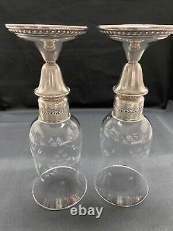 Alvin Sterling Silver Weighted Candle Holders Pair S159