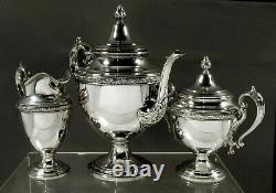 Alvin Sterling Tea Set c1920 ROMANTIQUE