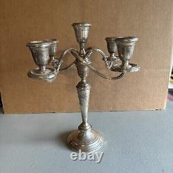 Alvin Sterling Weighted 5 Light Candelabra Candle Holder S257