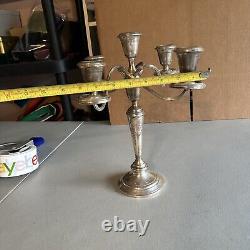 Alvin Sterling Weighted 5 Light Candelabra Candle Holder S257