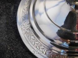 Alvin Sterling candlesticks (10 inch) Ribbed and engraved design all over MINT