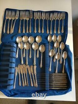 Alvin Sterling flatware 6-pc setting Chased Romantique 1933