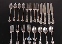 Alvin Sternig Silver Chateau Rose Flatware 5 pieces place settings for 4 service