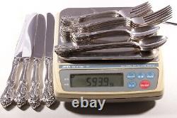 Alvin Sternig Silver Chateau Rose Flatware 5 pieces place settings for 4 service