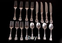 Alvin Sternig Silver Chateau Rose Flatware Set for 4 service 16 pieces