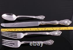 Alvin Sternig Silver Chateau Rose Flatware Set for 4 service 16 pieces