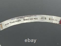 Alvin Toadacheene Navajo 925 Sterling Silver Etched Southwest Cuff Bracelet 5.75