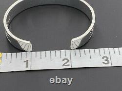 Alvin Toadacheene Navajo 925 Sterling Silver Etched Southwest Cuff Bracelet 6.5