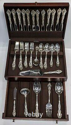 Alvin Vivaldi Sterling Silver Service For 12, 67PCs With Storage Chest 110475A
