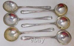 Alvin William Penn Bouillon / Cream Soup Spoon 5.25 R Mono 111g Sterling Silver