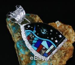 Alvin Yellowhorse Mother Earth Father Sky Inlay Pendant